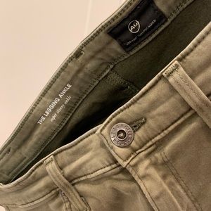 AG “The Legging Ankle” olive green, size 30. EUC